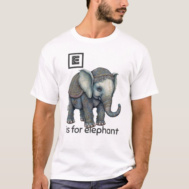 E est pour Elephant T-shirt (Devant)
