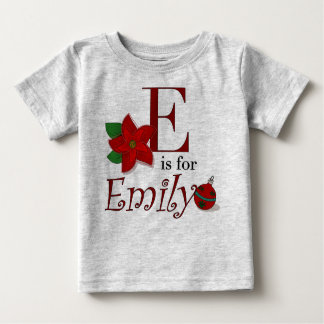 E est pour Emily, le premier T-shirt de Noël pour