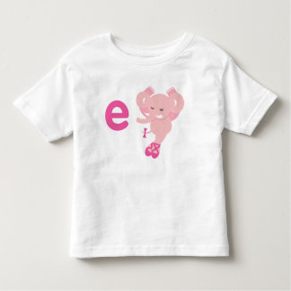 E est pour le T-shirt d'éléphant d'Ellie