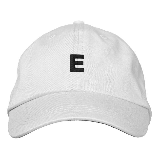 E - Lettre Monogramme Superbe Casquette Adorable (Devant)