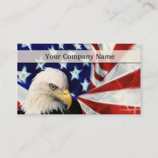 Eagle chauve américain et cartes de visite de