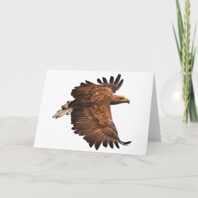 Eagle dans la carte de voeux en vol (Devant)