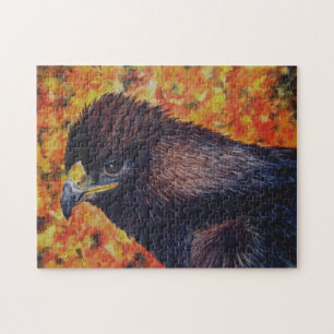 Eagle d'or avec le puzzle d'attitude