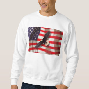 Eagle et sweatshirt de drapeau américain