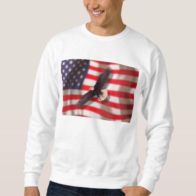 Eagle et sweatshirt de drapeau américain (Devant)