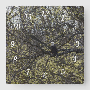 Eagle Lookout Horloge murale peinte