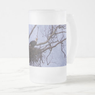 Eagle Lookout Peinture Verre Frosted Beer Mug