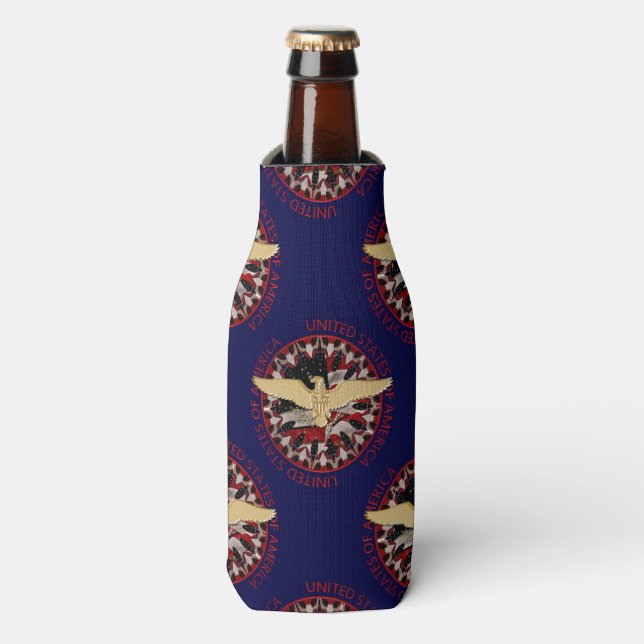 Eagle or, Drapeau Glacière bleu-rouge Glacière de  (Bottle Devant)