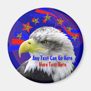 Eagle patriotique et aimant d'étoiles d'or