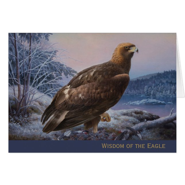 Eagle sagesse Ferdinand von Wright 1884 Carte CC00 (Devant horizontal)