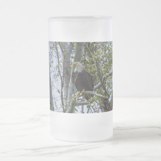 Eagle Surveillez la bière de verre givrée Mug (Centre)