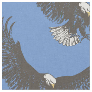 Eagle swooping le tissu de dessin encré d'art