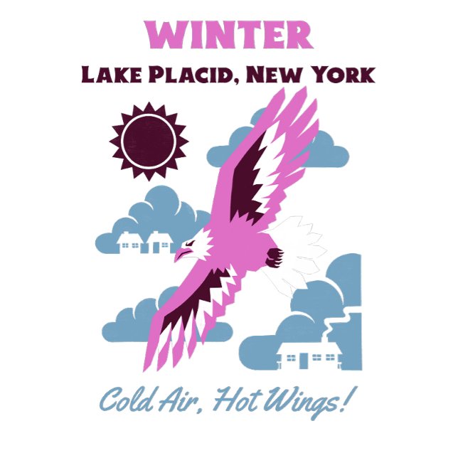 Eagle's Watch : Winter Wilderness Camp (Majestic eagle soars over a snow-covered camp, capturing the wild essence of a winter adventure.)