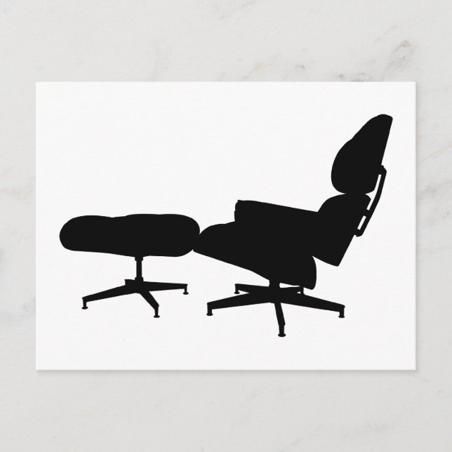 Eames Lounge Chaise & Carte Postale Ottomane (Devant)