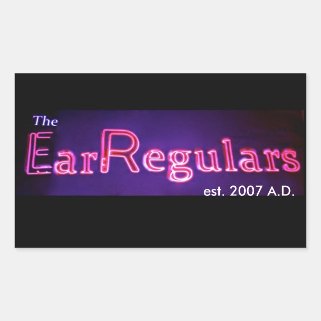 EarRegulars autocollant rectangulaire (Devant)