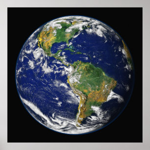 EARTH from SPACE Custom Wall Art Poster d'archives