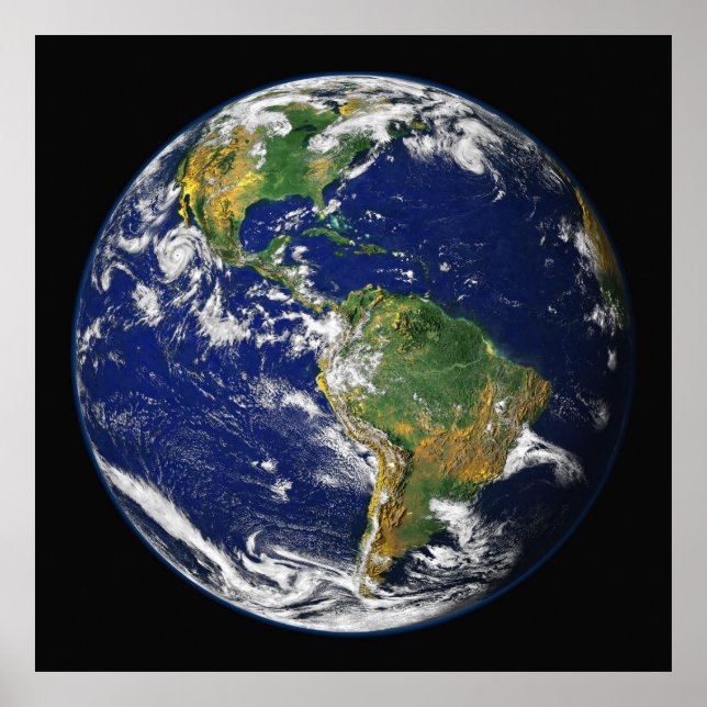 EARTH from SPACE Custom Wall Art Poster d'archives (Devant)