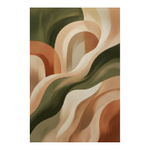 Earth Terracotta Abstract Wall Art Gallery Poster 