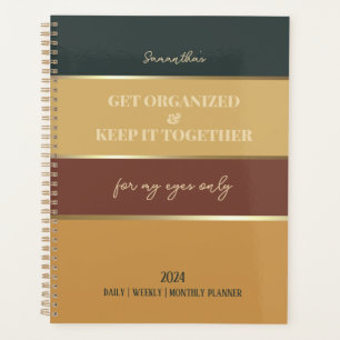 Earth Tone Gold Elegant Moderne Planner tendance