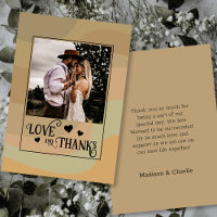 Earthtone Retro tourbillons Amour & Merci Mariage