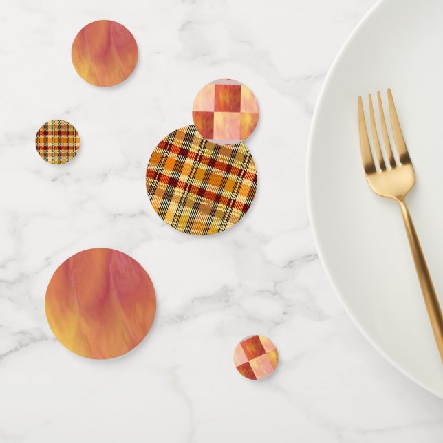 Earthtone Skies Tiles & Plaid Confetti (Groupe)