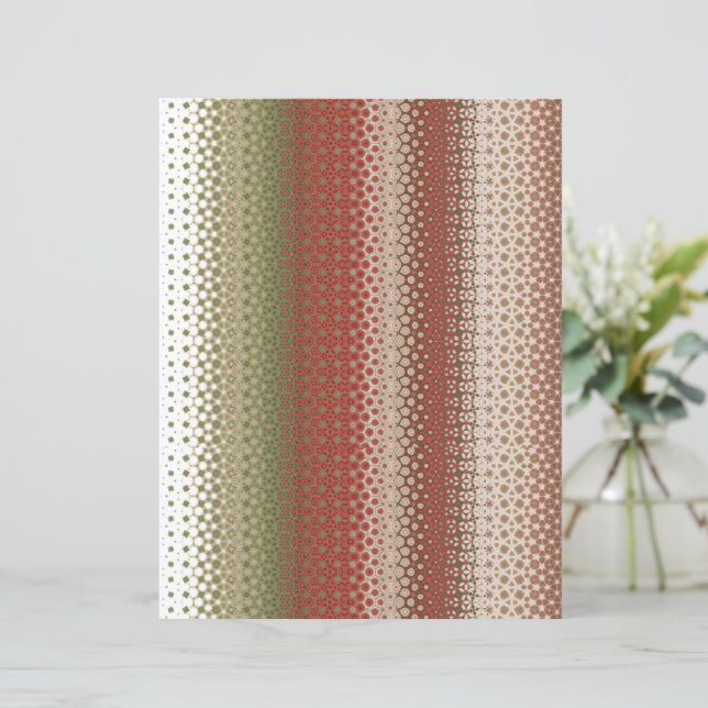 Earthy Red-Green Abstract Scrapbooking Paper (Debout devant)