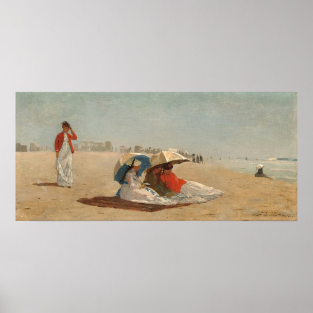 East Hampton Beach - Winslow Homer Poster d'art (Devant)