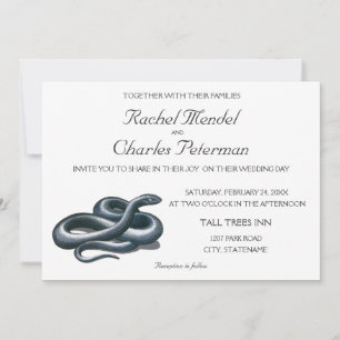 East Indigo Snake Nature Art Faire-part de mariage