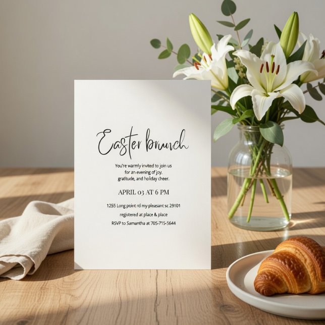 Easter Brunch Invitation | Modern Elegant Spring  (Créateur téléchargé)