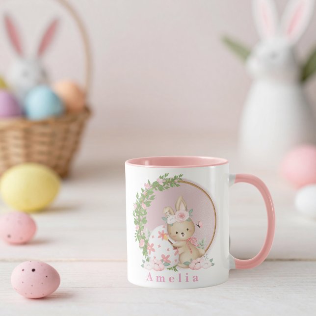 Easter Bunny at Garden Personalized Mug (Créateur téléchargé)