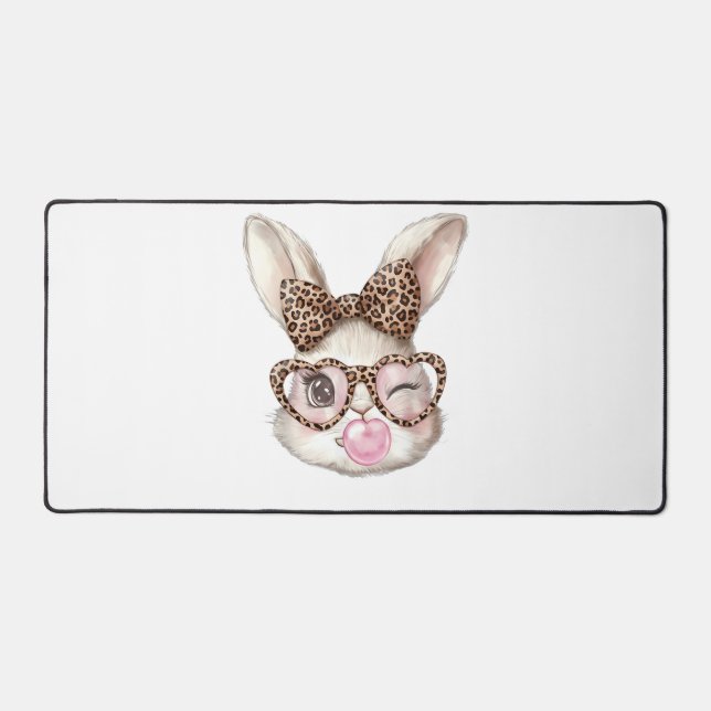 Easter Bunny Cute Glasses Leopard Bunny Rabbit Eas (Recto)