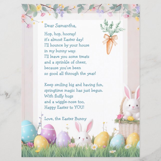 Easter Bunny Letter and Games for Children (Devant)