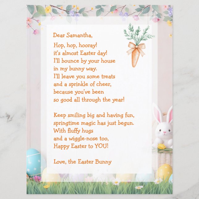 Easter Bunny Letter and Games for Children (Devant)