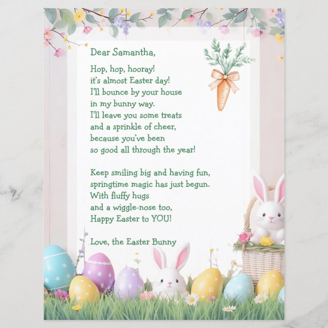 Easter Bunny Letter and Games for Children (Devant)