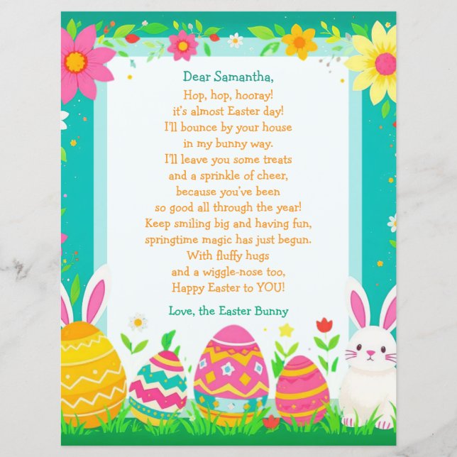 Easter Bunny Letter and Question Game for Children (Devant)