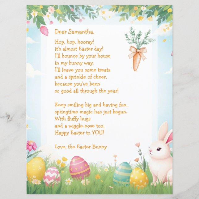 Easter Bunny Letter and Question Game for Children (Devant)