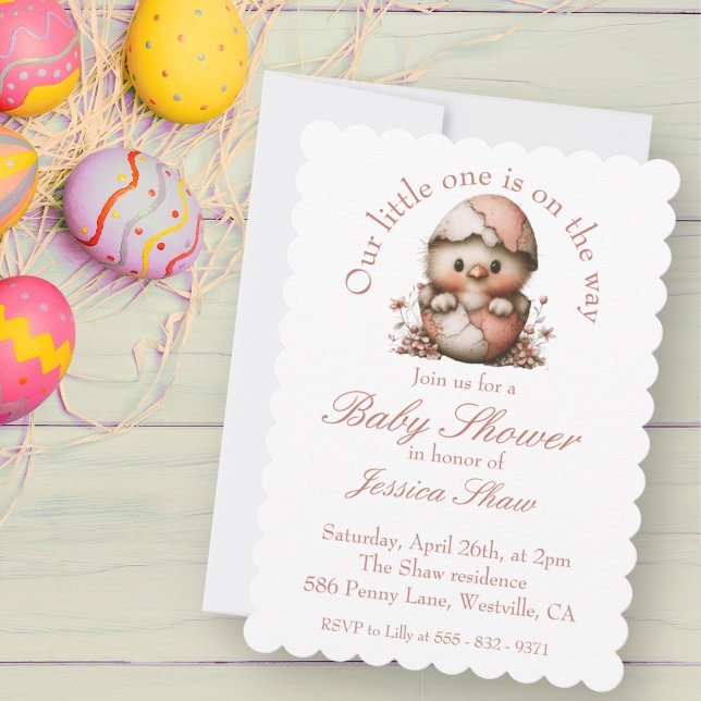 Easter Chick Baby Shower Invitation (Créateur téléchargé)