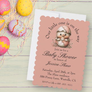 Easter Chick Baby Shower Invitation