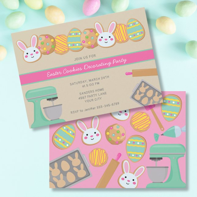 EASTER COOKIE INVITATION PARTI (Créateur téléchargé)