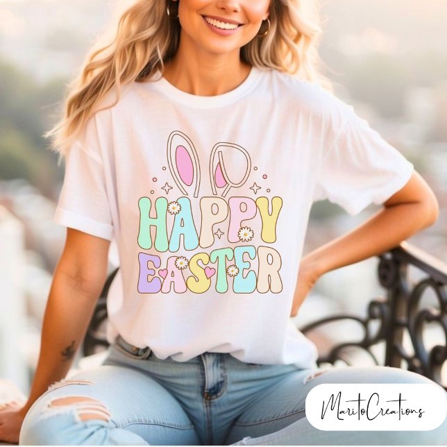 Easter day t-shirt for her, with spring flowers (Créateur téléchargé)