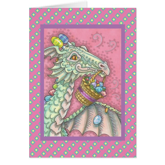 EASTER DRAGON EGG DROP GREETING NOTE CARTE VERS (Devant)