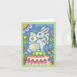 EASTER EGG FAIRY, RABBIT NOTE CARTE Verse