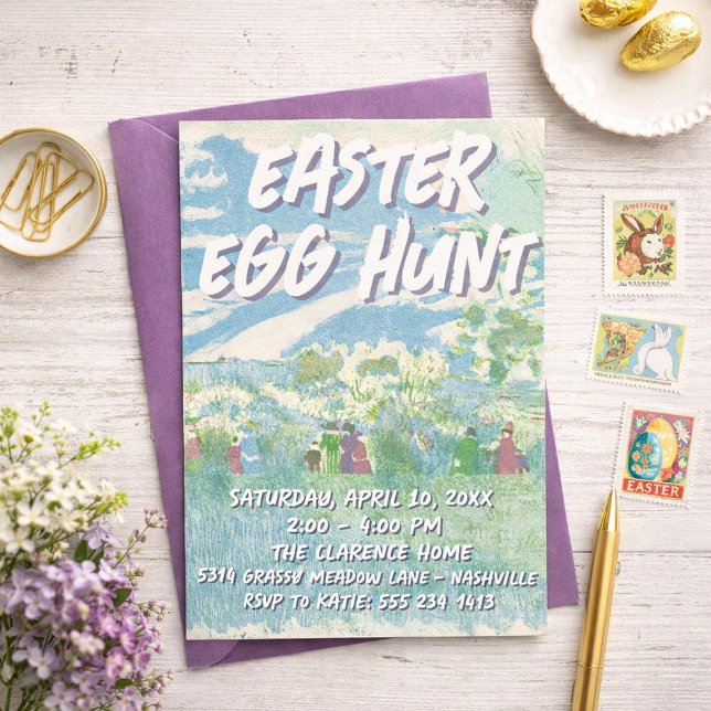Easter Egg Hunt Party Invitations (Créateur téléchargé)
