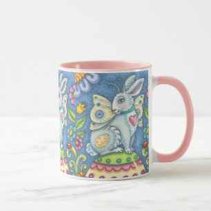 EASTER FAIRY, RABBIT MUG Combo Rose *Personnaliser
