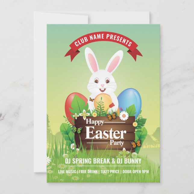 Easter Party Invitation Flyer (Devant)