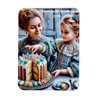 EASTER ~ Vintage Cake ~ Flexible Photo Magnet