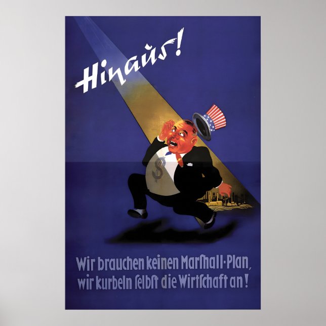Eastern Germany Propaganda Poster Get out (Devant)