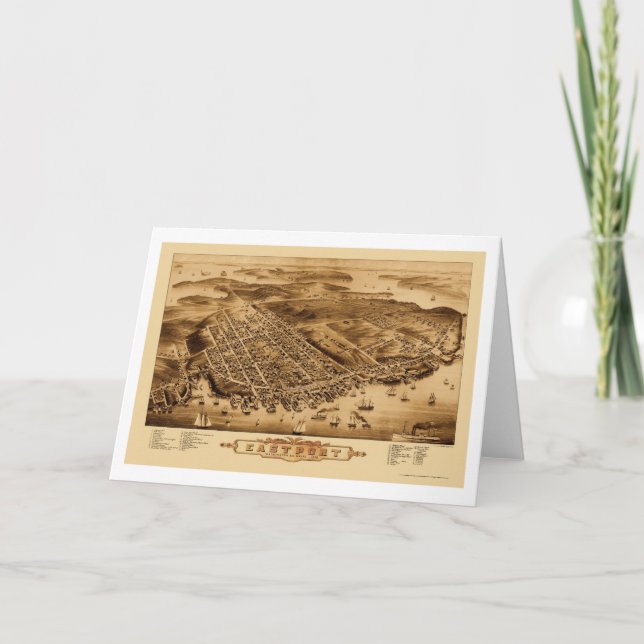 Eastport, JE carte panoramique - 1879 (Devant)