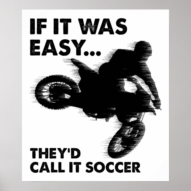Easy is Soccer Funny Poster (Devant)