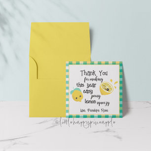 Easy Peasy Lemon Squeezy Carte de remerciements en